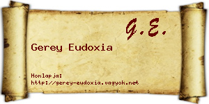 Gerey Eudoxia névjegykártya